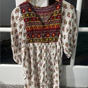 Bohemian Multicolor Patterned Dress
